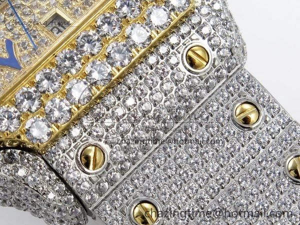 Santos De 40mm TWF 1:1 Best Edition YG Rainbow Dial 904L SS YG Case and Bracelet A Trendy 6009