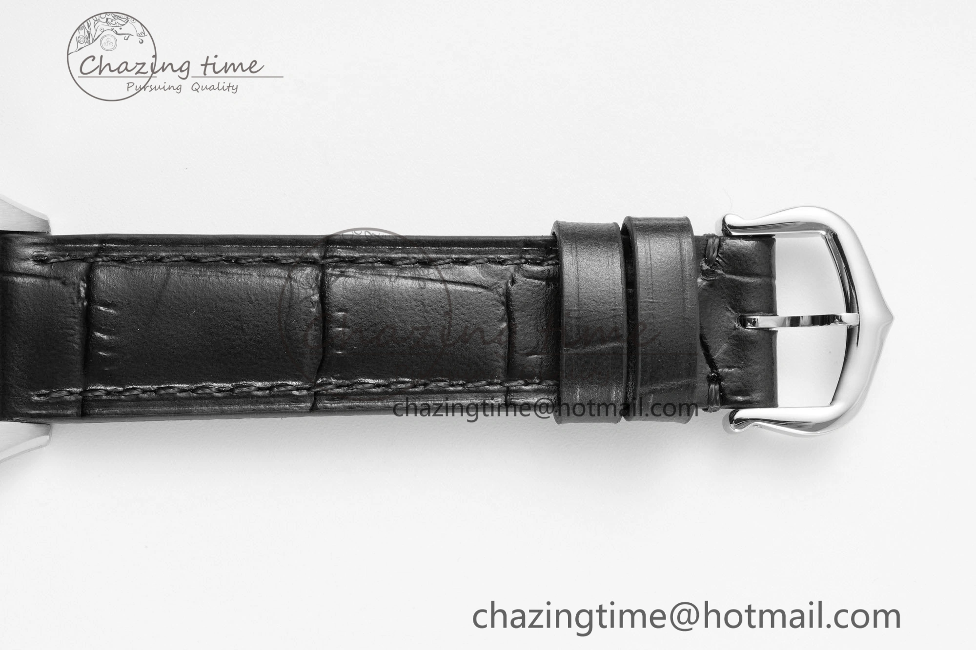 Effortless Santos Dumont 27.5mm IWSF Best Edition Silver Dial on Black Leather Strap Quartz 6055