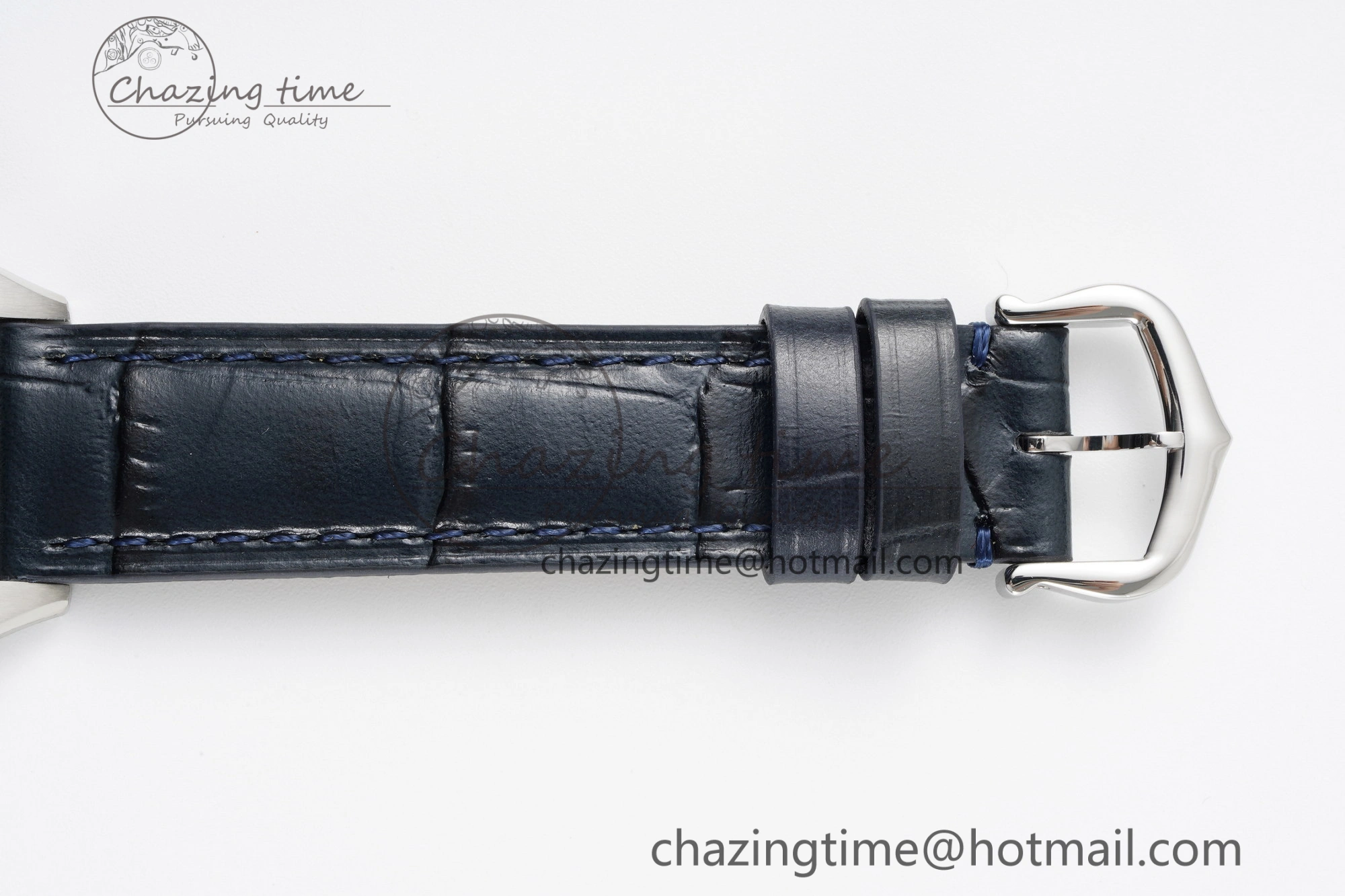 MoistureWicking Santos Dumont 27.5mm IWSF Best Edition Silver Dial on Blue Leather Strap Quartz 6057