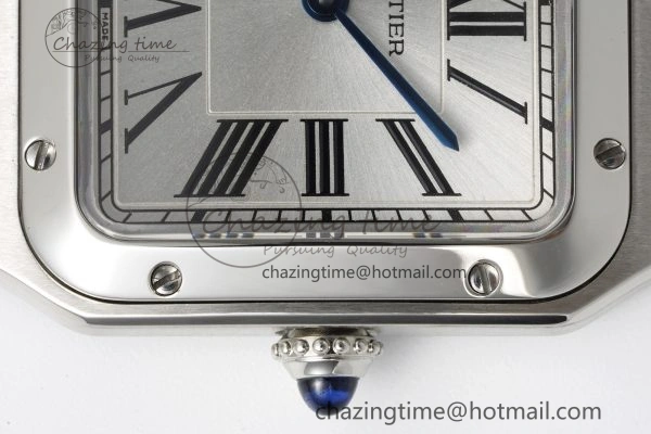 Santos Dumont 27.5mm IWSF Best Edition Silver Dial on Red Leather Strap Quartz Versatile 6058