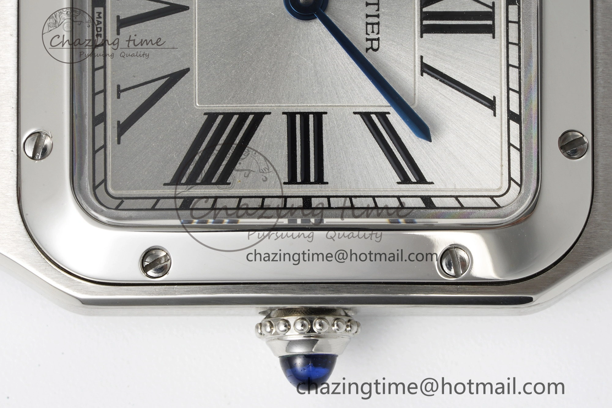 Santos Dumont 27.5mm IWSF Best Edition Silver Dial on Red Leather Strap Quartz Versatile 6058