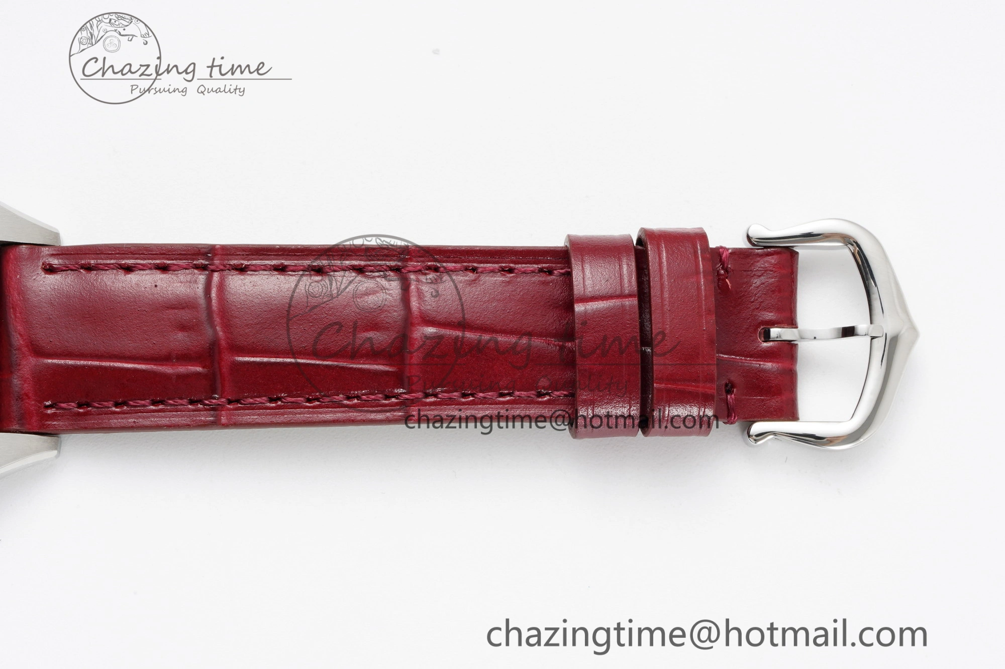 Santos Dumont 27.5mm IWSF Best Edition Silver Dial on Red Leather Strap Quartz Versatile 6058