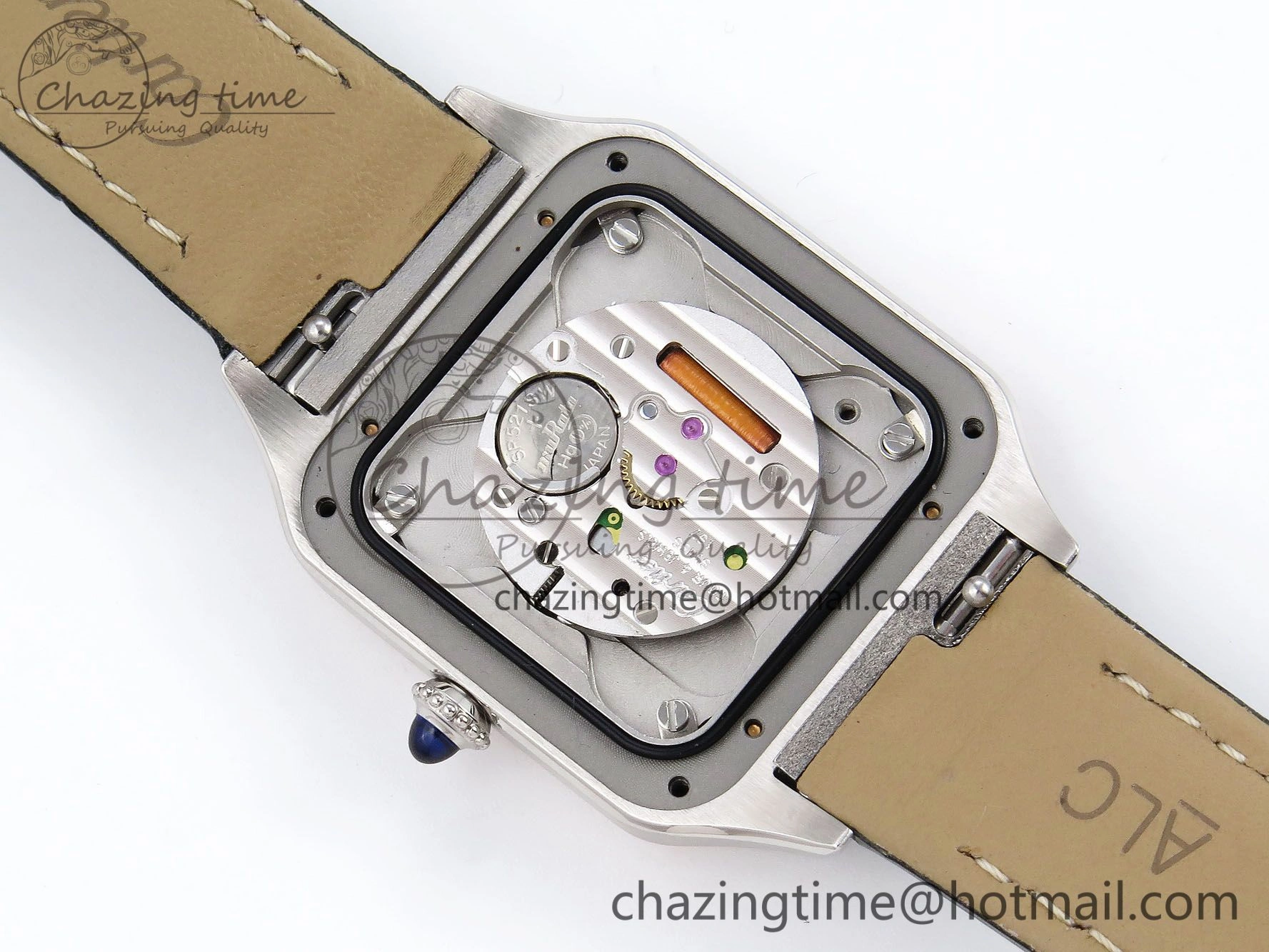 Santos Dumont 27.5mm SS AF 1:1 Best Edition Silver Dial on Black Leather Strap A Trendsetting 5931