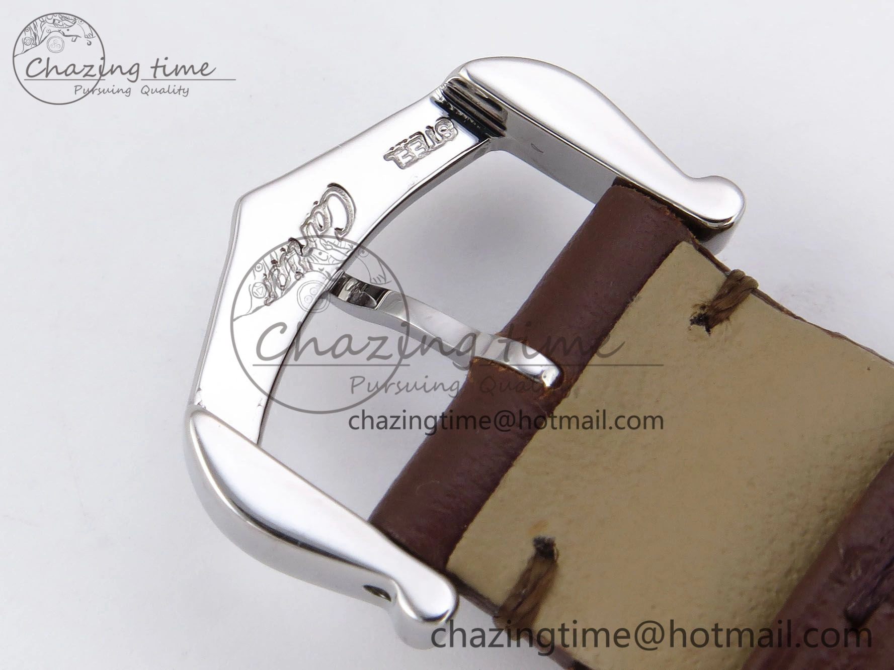 Santos Dumont 27.5mm SS AF 1:1 Best Edition Silver Dial on Brown Leather Strap A Chic 5938