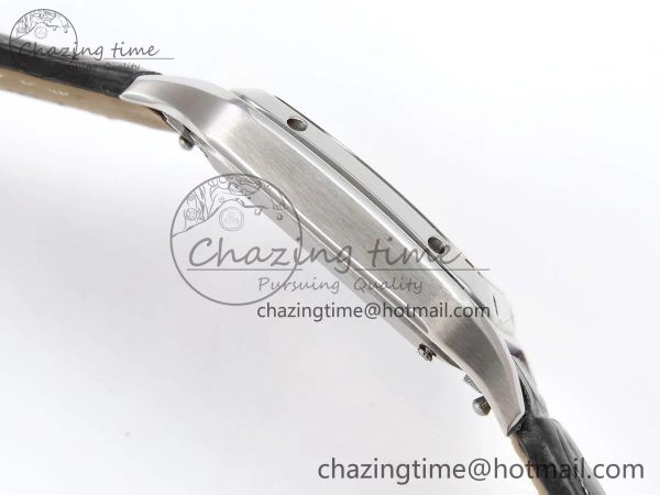 FreshLook Santos Dumont 27.5mm SS AF 1:1 Best Edition Silver Dial on Gray Croco Strap A 5933