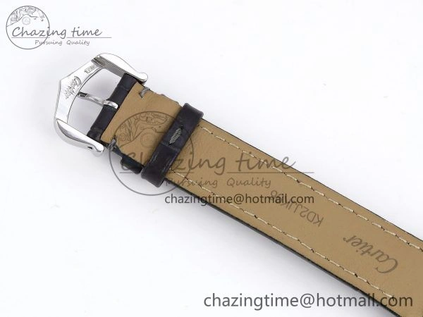 FreshLook Santos Dumont 27.5mm SS AF 1:1 Best Edition Silver Dial on Gray Croco Strap A 5933