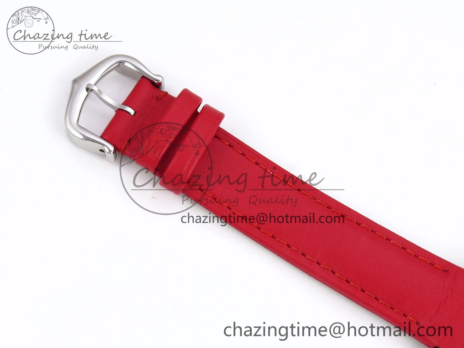 Santos Dumont 27.5mm SS AF 1:1 Best Edition Silver Dial on Red Leather Strap A HighPerformance 5936