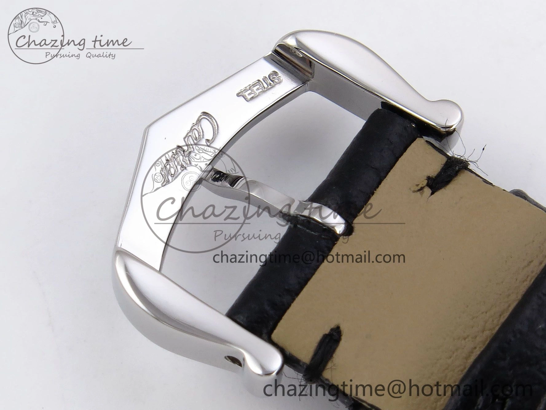 Santos Dumont 27.5mm SS RG AF 1:1 Best Edition Silver Dial on Black Leather Strap A Premium 5941