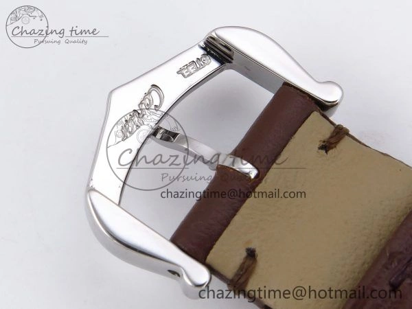 Santos Dumont 27.5mm SS RG AF 1:1 Best Edition Silver Dial on Brown Leather Strap A Versatile 5943