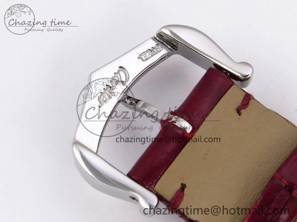 Santos Dumont 27.5mm SS RG AF 1:1 Best Edition Silver Dial on Red Croco Strap A Breathable 5945