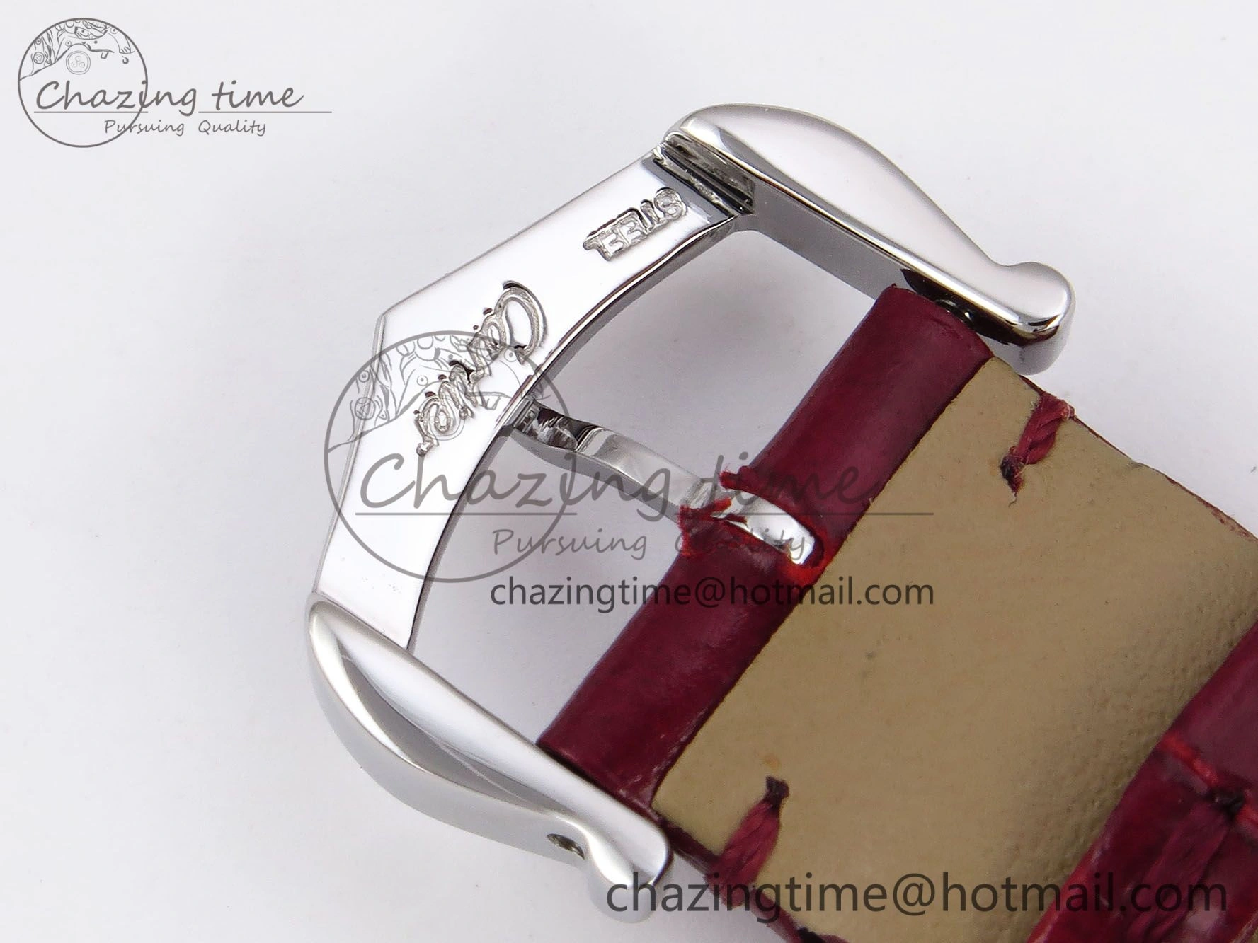 Santos Dumont 27.5mm SS RG AF 1:1 Best Edition Silver Dial on Red Croco Strap A Breathable 5945