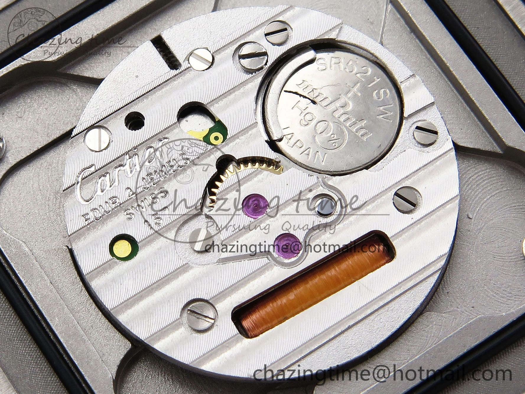 FreshLook Santos Dumont 27.5mm SS RG AF 1:1 Best Edition Silver Dial on Red Fabric Strap A 5944