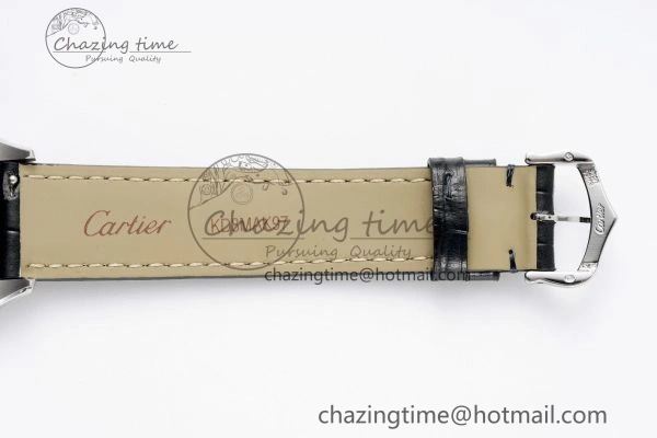 Santos Dumont 31.4mm IWSF Best Edition Silver Dial on Black Leather Strap Quartz Packable 6059