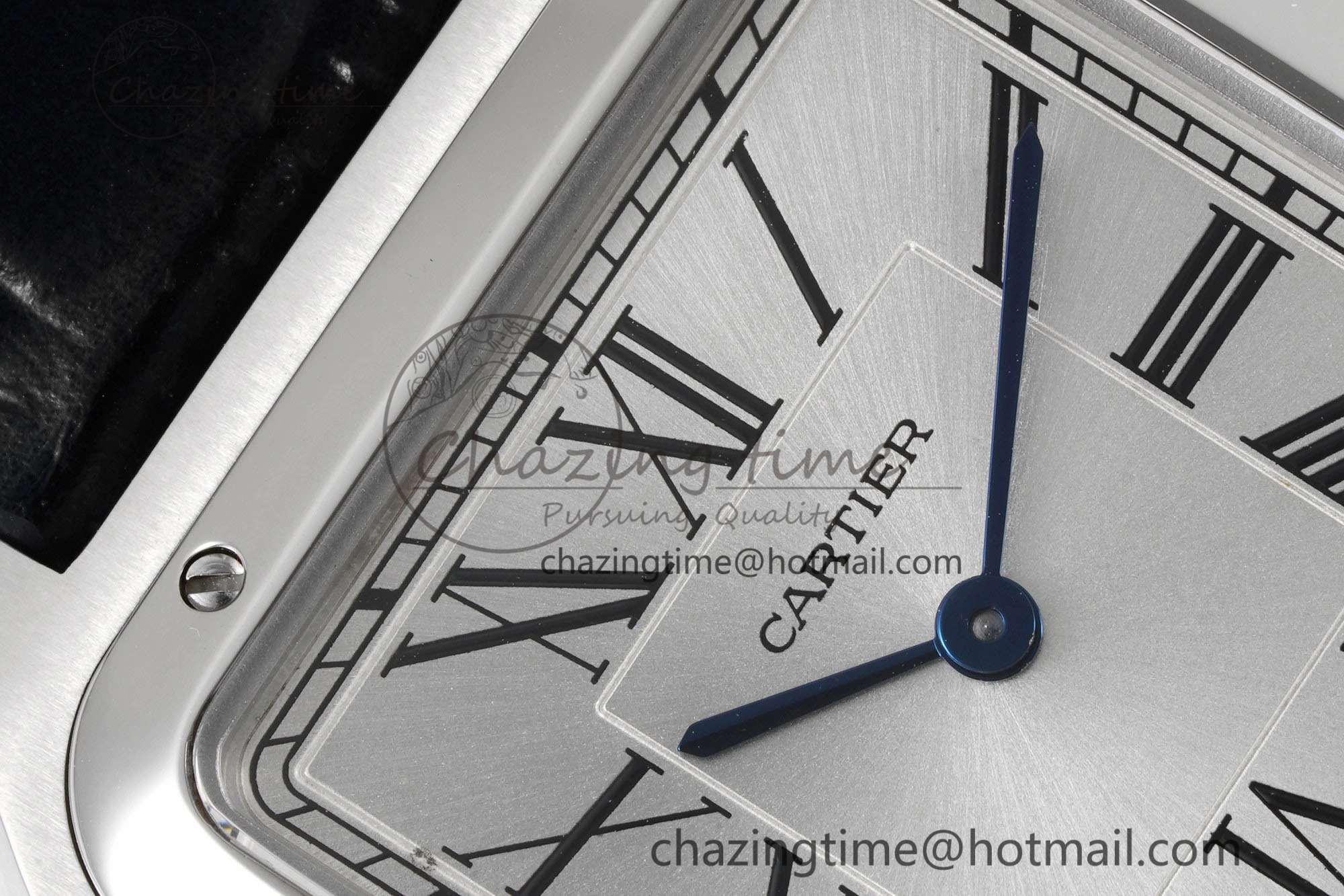 Santos Dumont 31.4mm IWSF Best Edition Silver Dial on Black Leather Strap Quartz Packable 6059