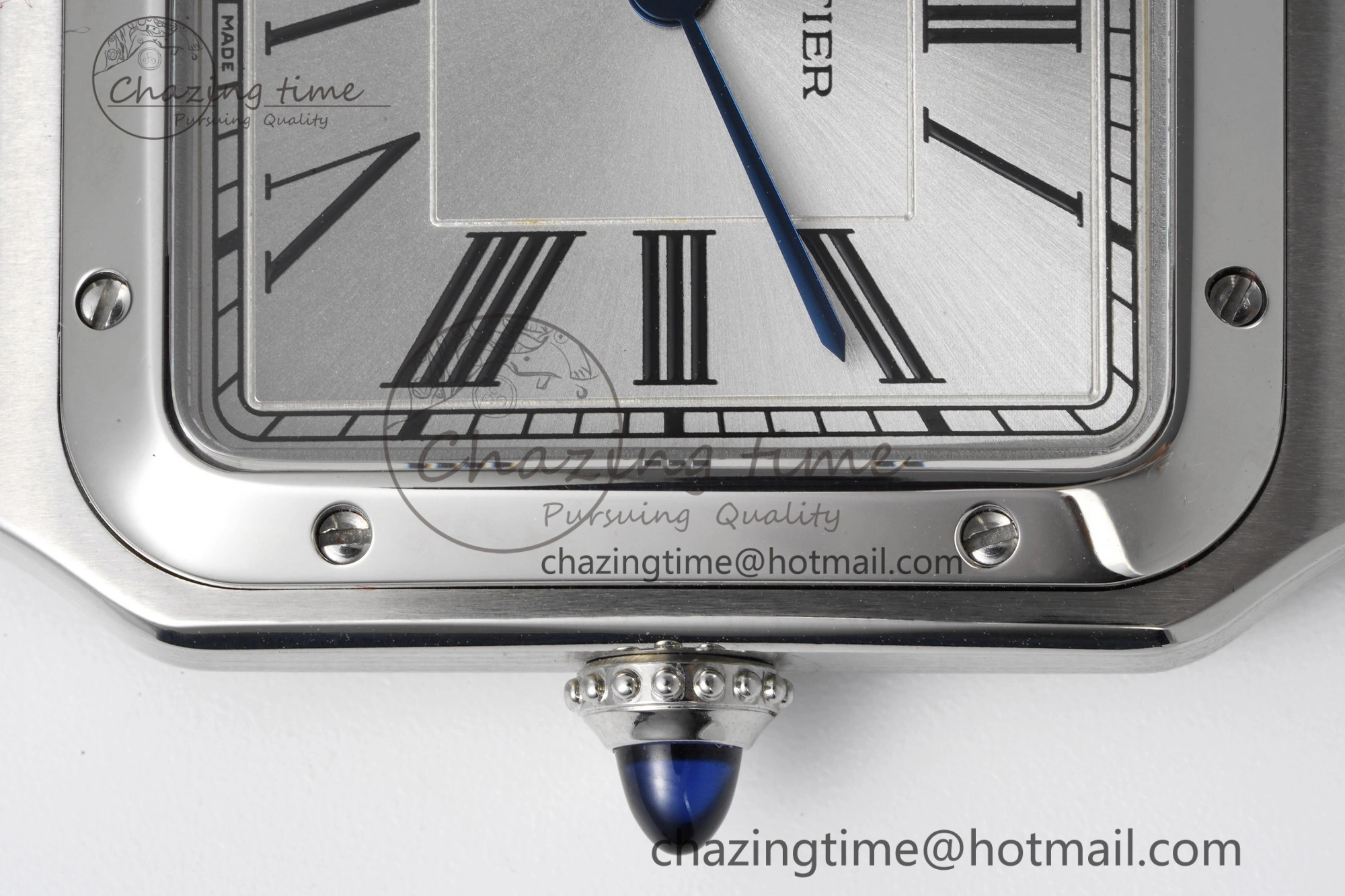 Santos Dumont 31.4mm IWSF Best Edition Silver Dial on Black Leather Strap Quartz Packable 6059