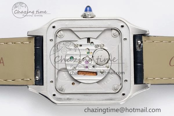 ModernLook Santos Dumont 31.4mm IWSF Best Edition Silver Dial on Blue Leather Strap Quartz 6060