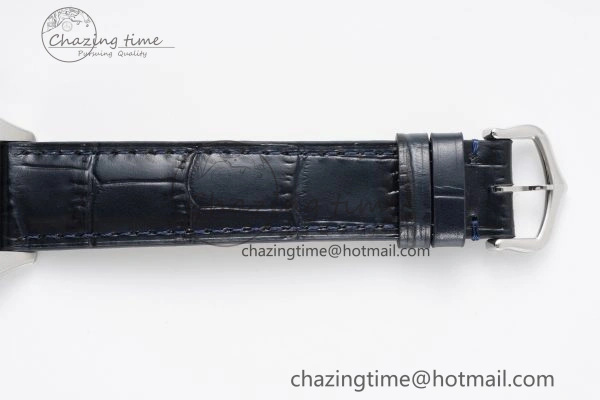 ModernLook Santos Dumont 31.4mm IWSF Best Edition Silver Dial on Blue Leather Strap Quartz 6060