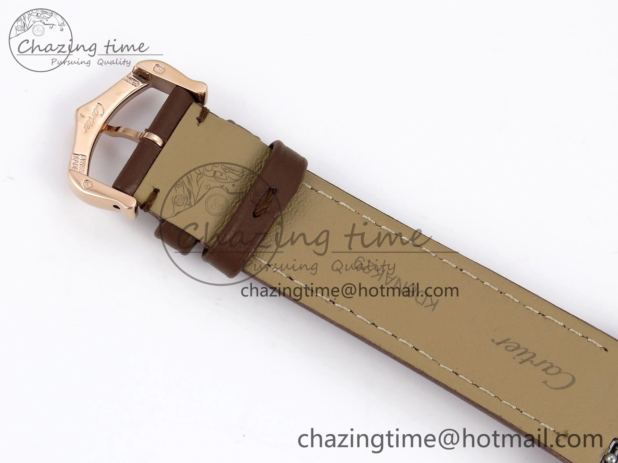 Santos Dumont 31.4mm RG AF 1:1 Best Edition Silver Dial Diamonds Bezel on Brown Leather Strap A Breathable 5923