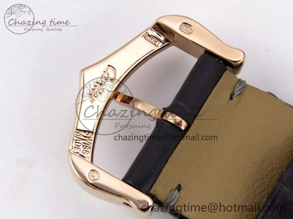 WeatherProof Santos Dumont 31.4mm RG AF 1:1 Best Edition Silver Dial Diamonds Bezel on Gray Croco Strap A 5924