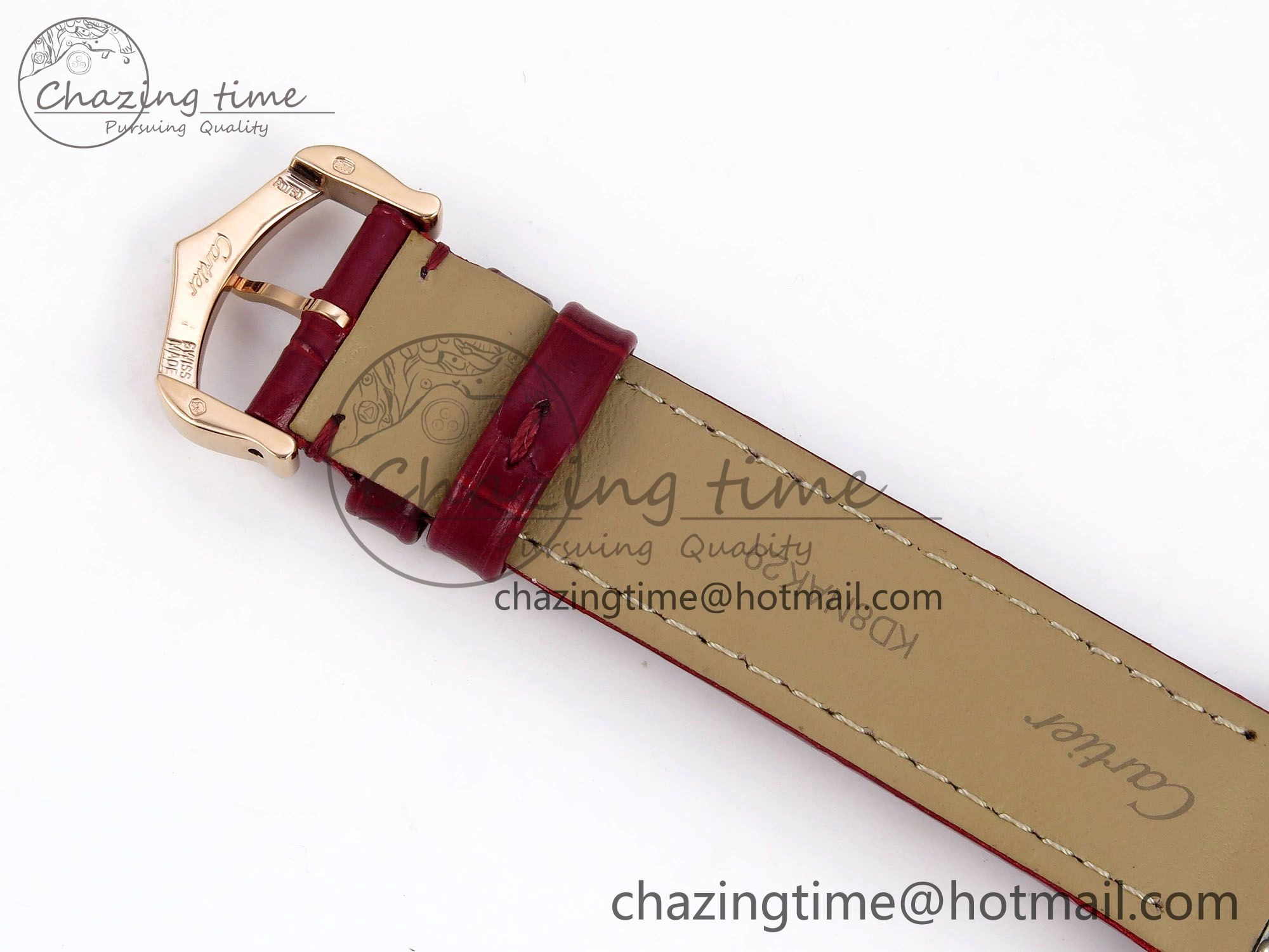 Santos Dumont 31.4mm RG AF 1:1 Best Edition Silver Dial Diamonds Bezel on Red Croco Strap A ModernLook 5918