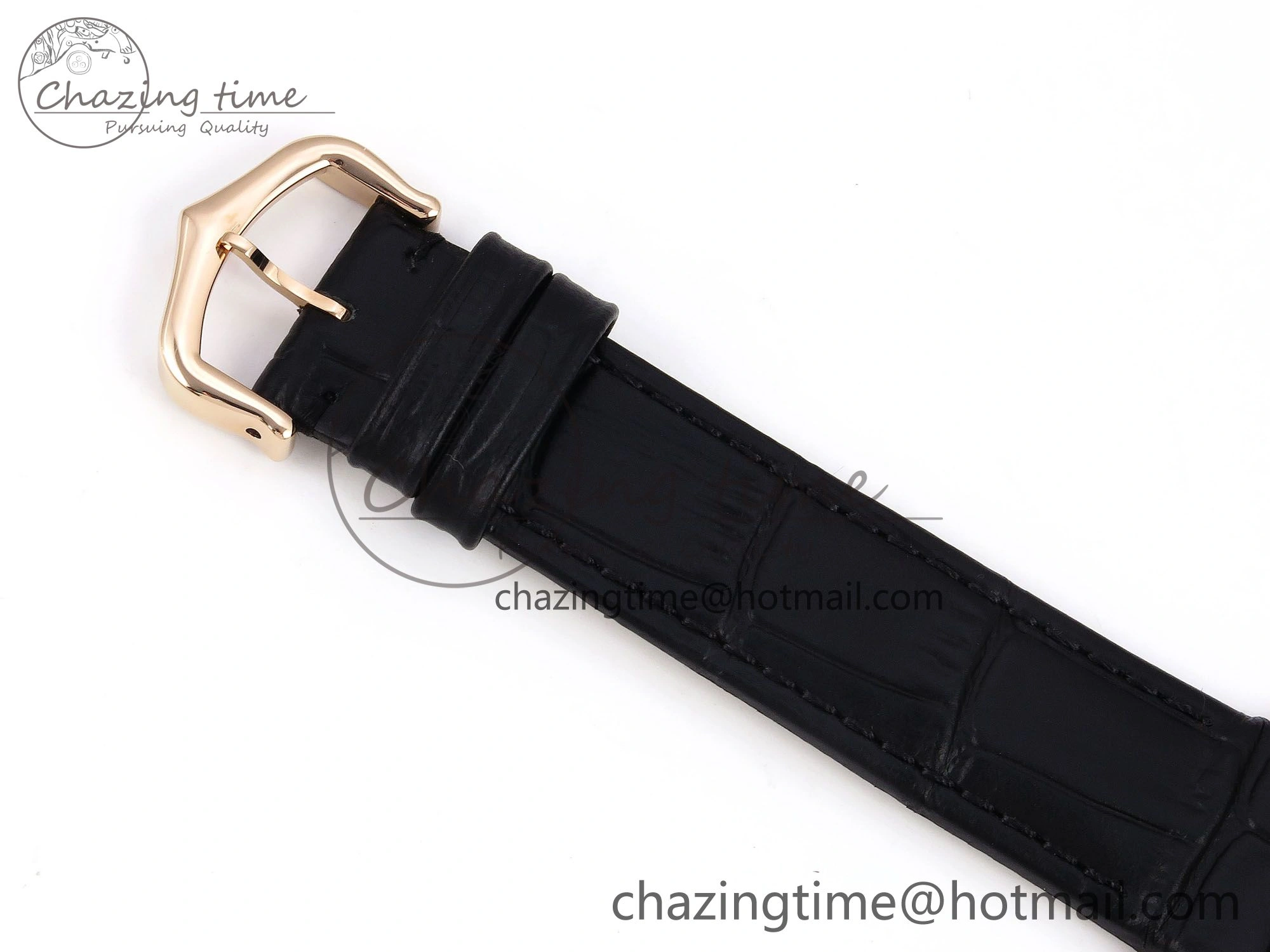 Santos Dumont 31.4mm RG AF 1:1 Best Edition Silver Dial on Black Croco Strap A Snug 5912