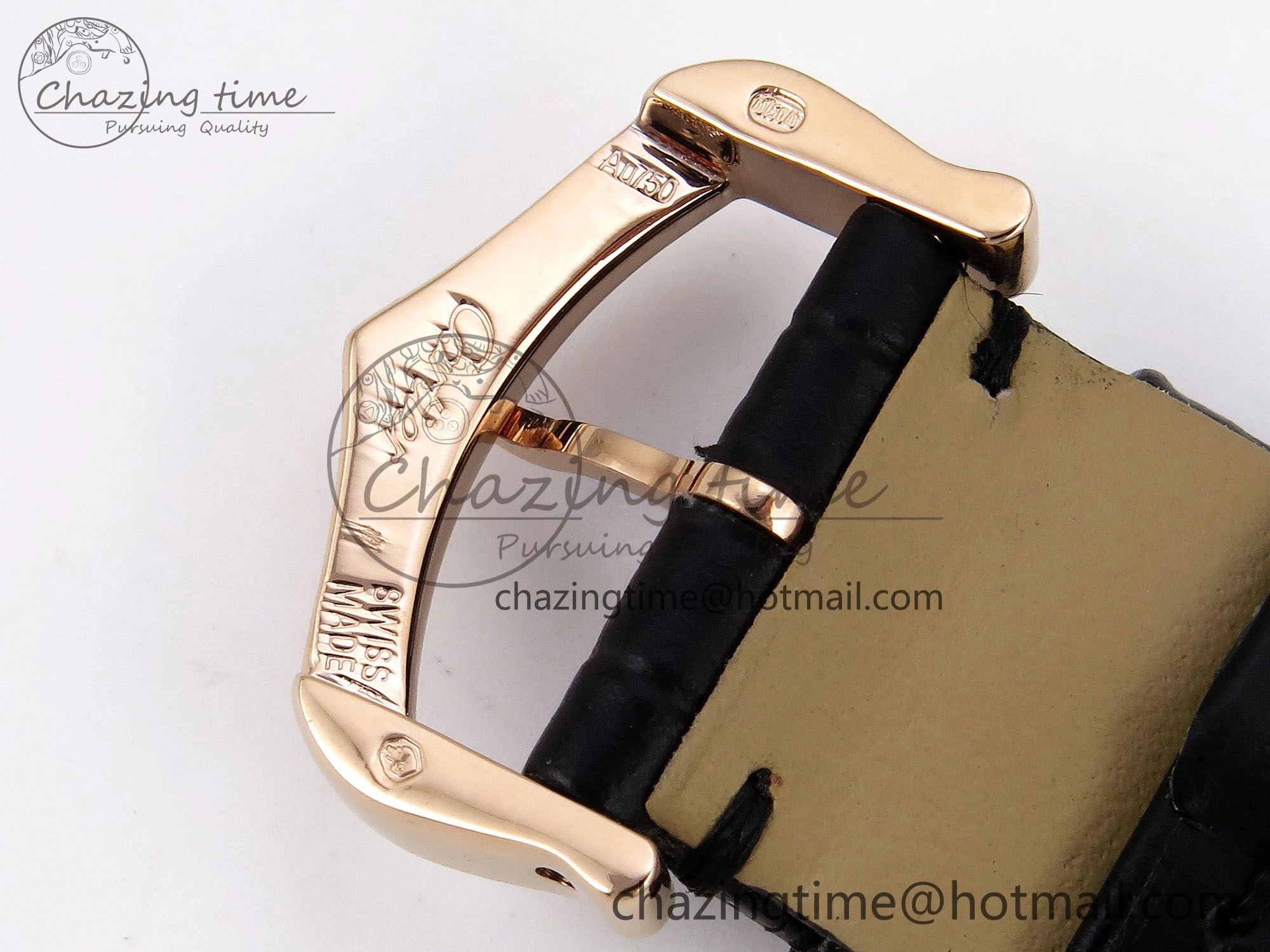 Santos Dumont 31.4mm RG AF 1:1 Best Edition Silver Dial on Black Croco Strap A Snug 5912