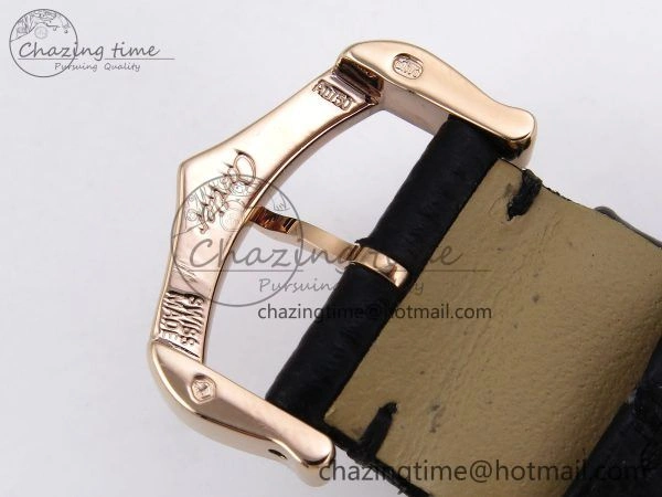 Santos Dumont 31.4mm RG AF 1:1 Best Edition Silver Dial on Black Leather Strap A ZipUp 5932