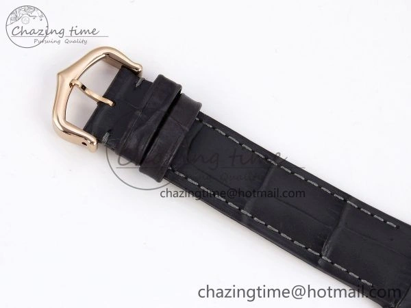 Santos Dumont 31.4mm RG AF 1:1 Best Edition Silver Dial on Gray Croco Strap A OdorResistant 5921