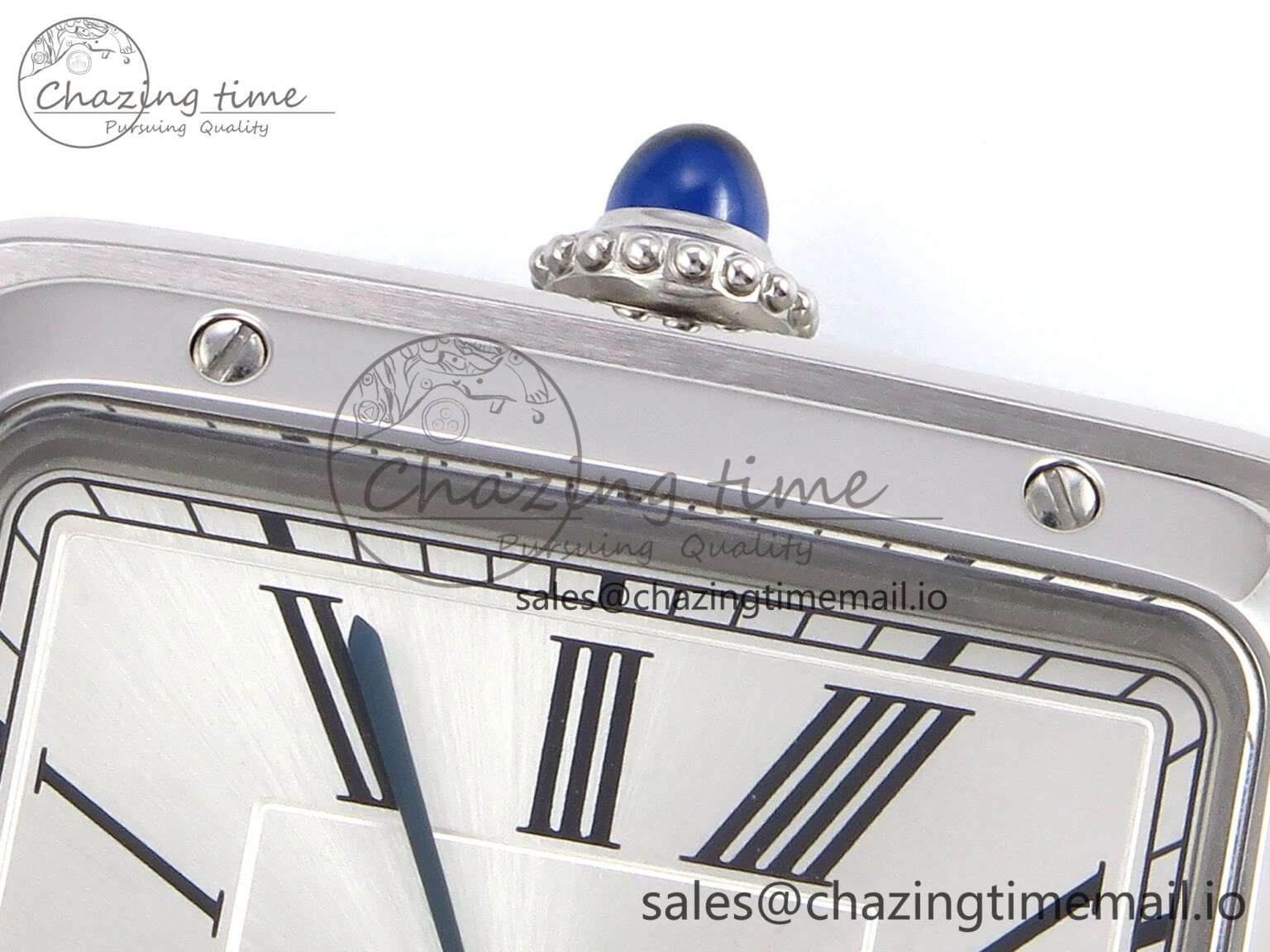 Santos Dumont 31.4mm SS AF 1:1 Best Edition Silver Dial on Black Leather Strap A Unisex 5907