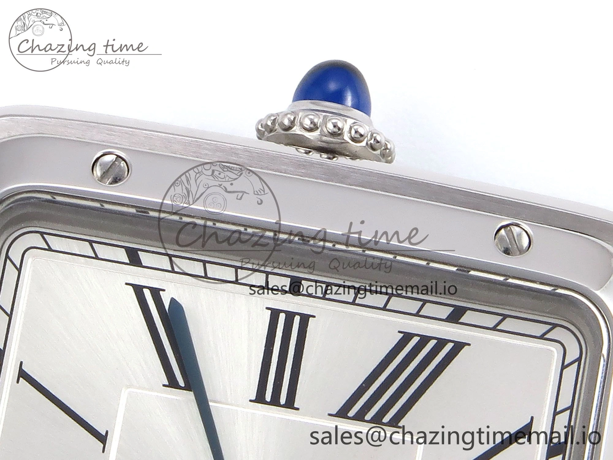 Santos Dumont 31.4mm SS AF 1:1 Best Edition Silver Dial on Black Leather Strap A Unisex 5907
