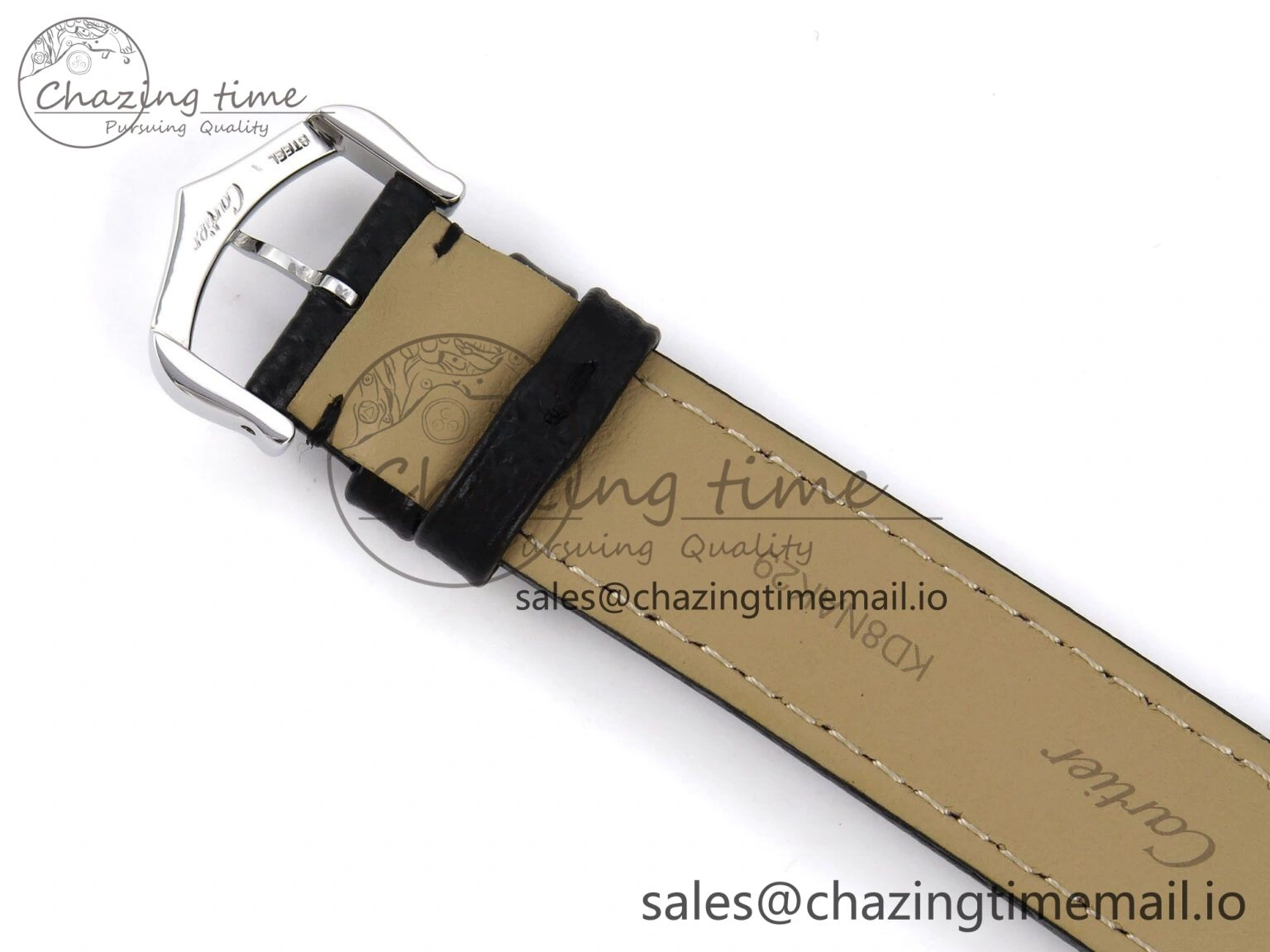 Santos Dumont 31.4mm SS AF 1:1 Best Edition Silver Dial on Black Leather Strap A Unisex 5907