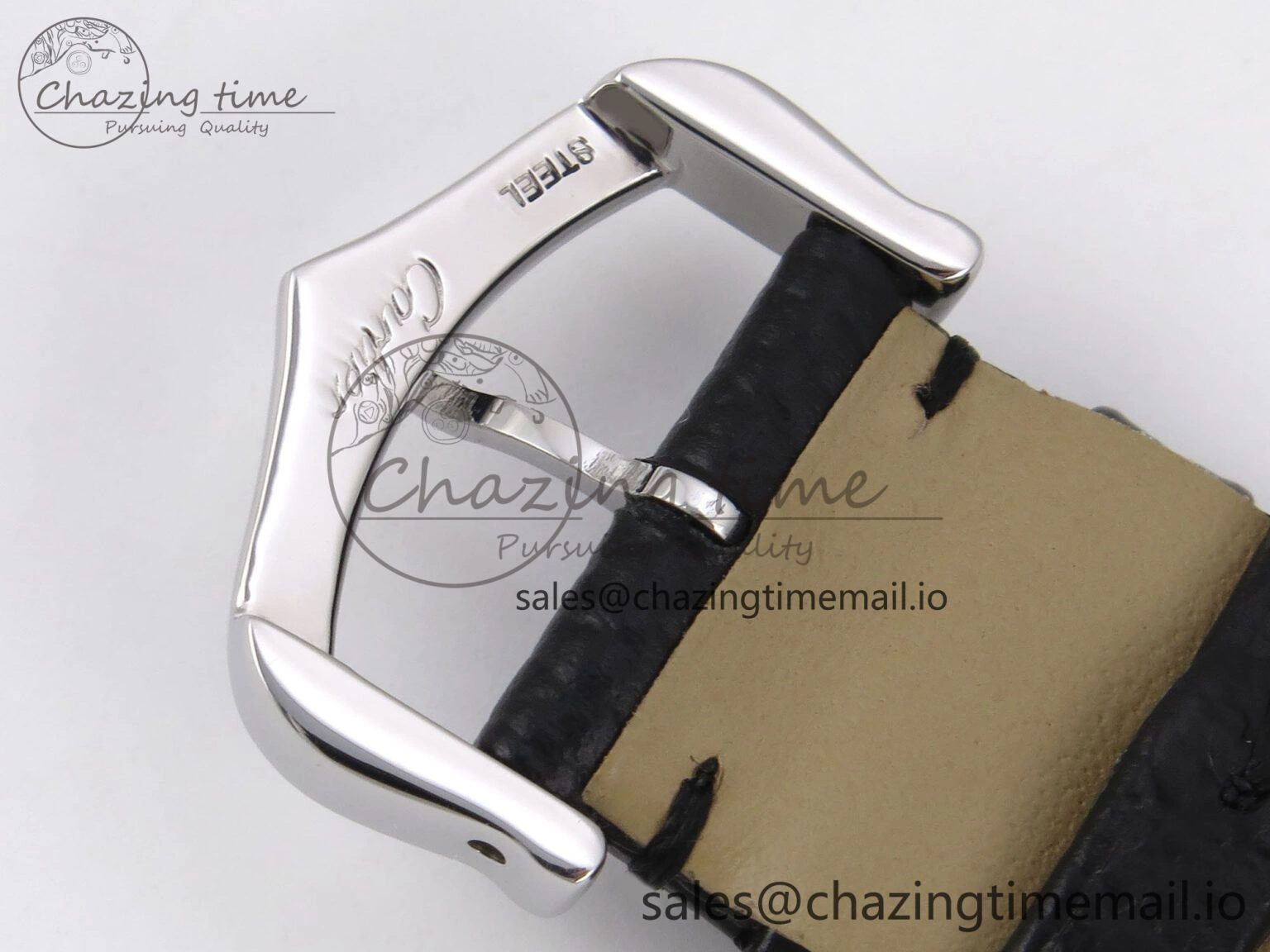 Santos Dumont 31.4mm SS AF 1:1 Best Edition Silver Dial on Black Leather Strap A Unisex 5907