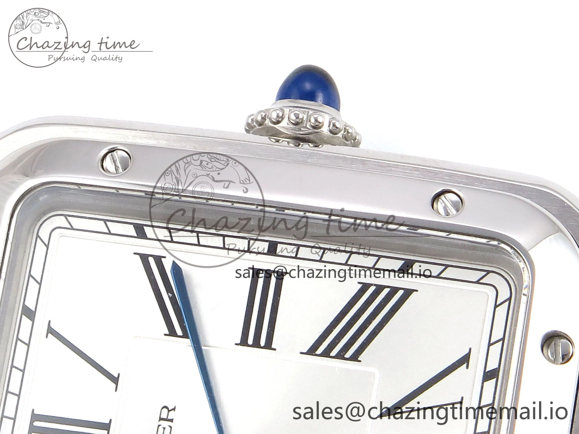 Santos Dumont 31.4mm SS AF 1:1 Best Edition Silver Dial on Red Fabric Strap A Soft 5903