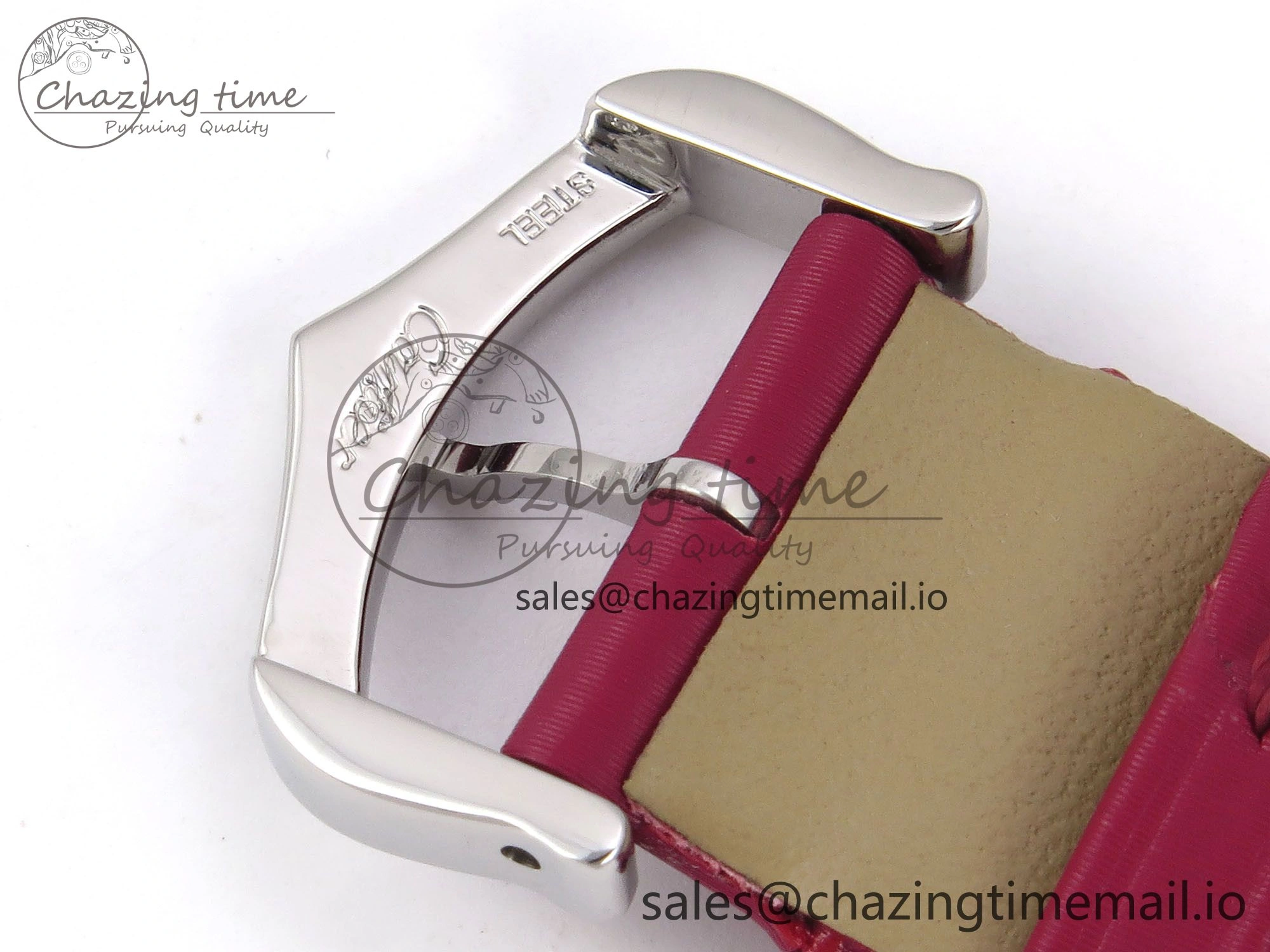 Santos Dumont 31.4mm SS AF 1:1 Best Edition Silver Dial on Red Fabric Strap A Soft 5903