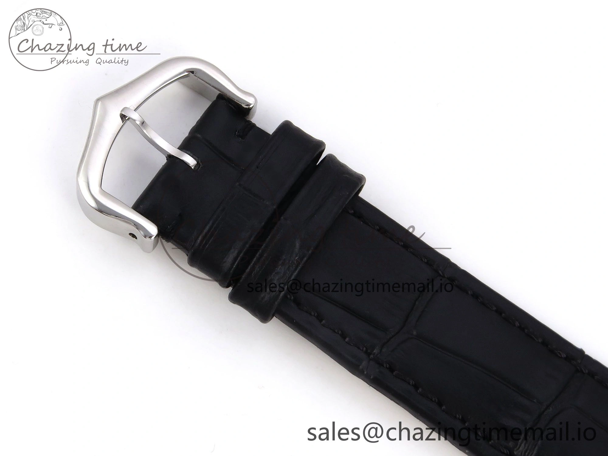 Santos Dumont 31.4mm SS RG AF 1:1 Best Edition Silver Dial on Black Croco Strap A TravelReady 5892