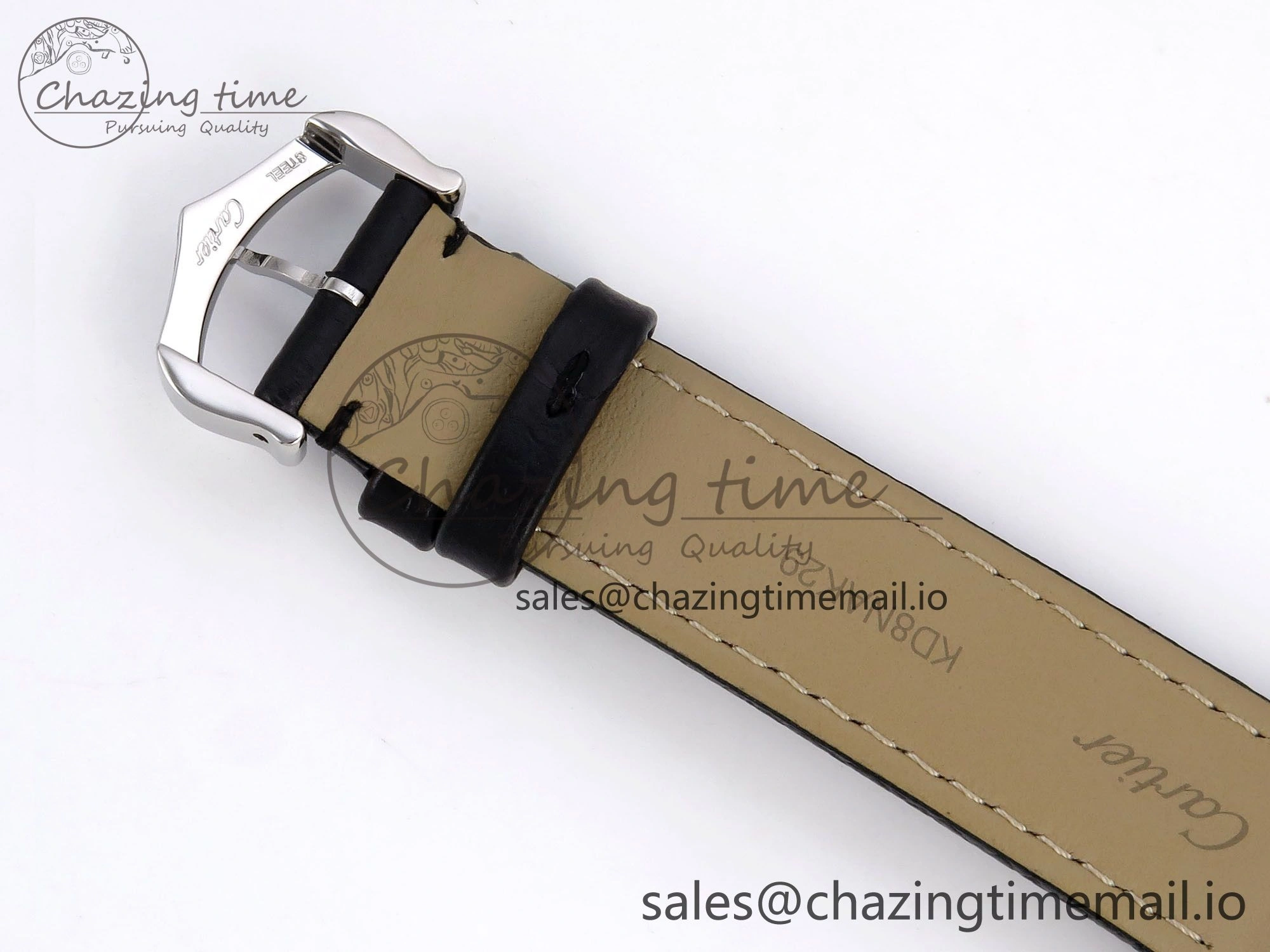 Santos Dumont 31.4mm SS RG AF 1:1 Best Edition Silver Dial on Black Croco Strap A TravelReady 5892