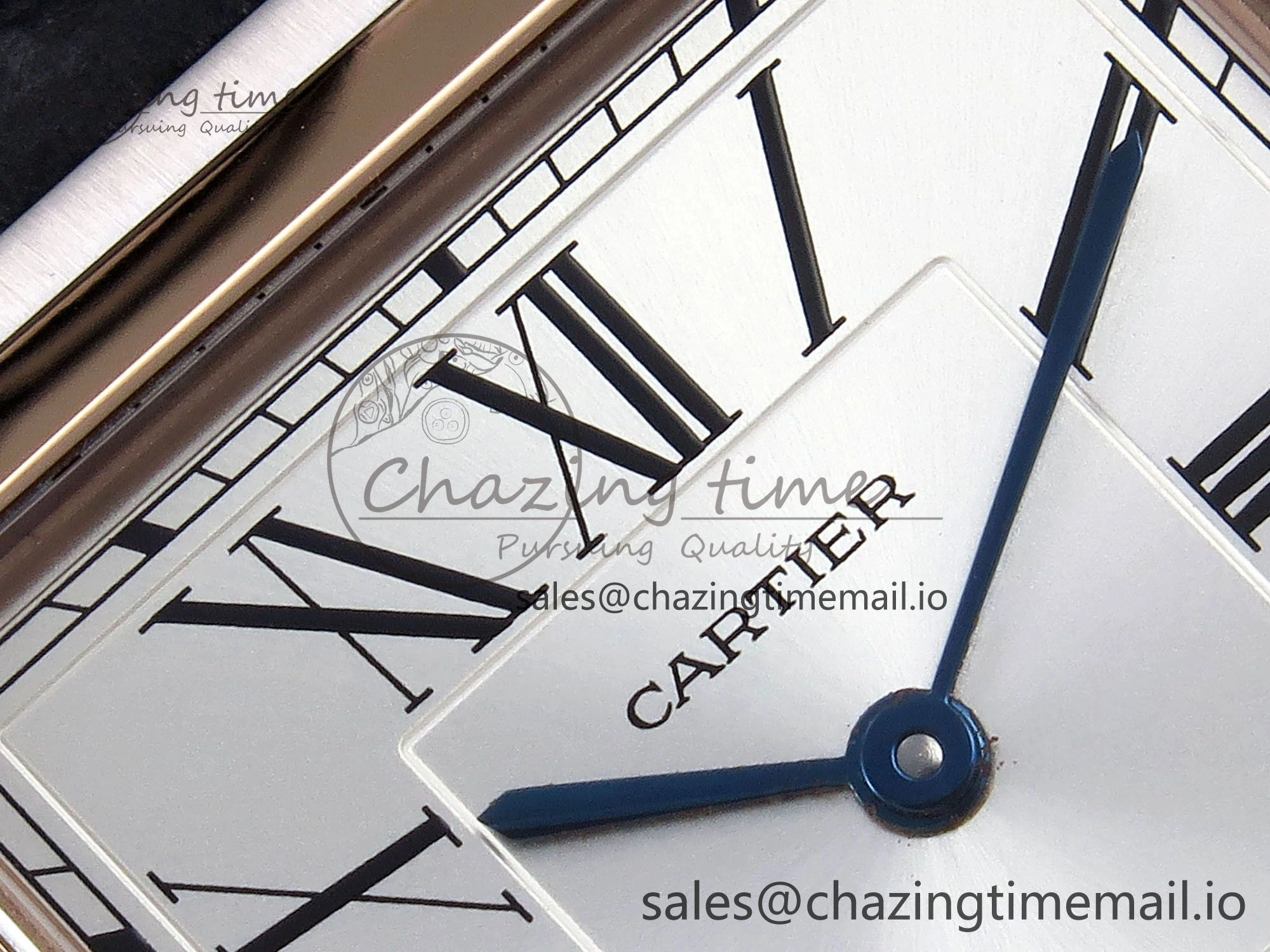 Versatile Santos Dumont 31.4mm SS RG AF 1:1 Best Edition Silver Dial on Gray Croco Strap A 5894