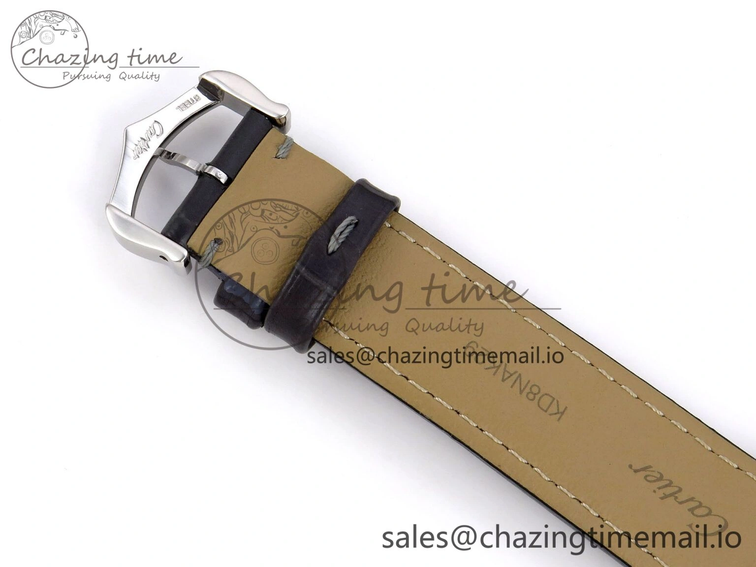 Versatile Santos Dumont 31.4mm SS RG AF 1:1 Best Edition Silver Dial on Gray Croco Strap A 5894