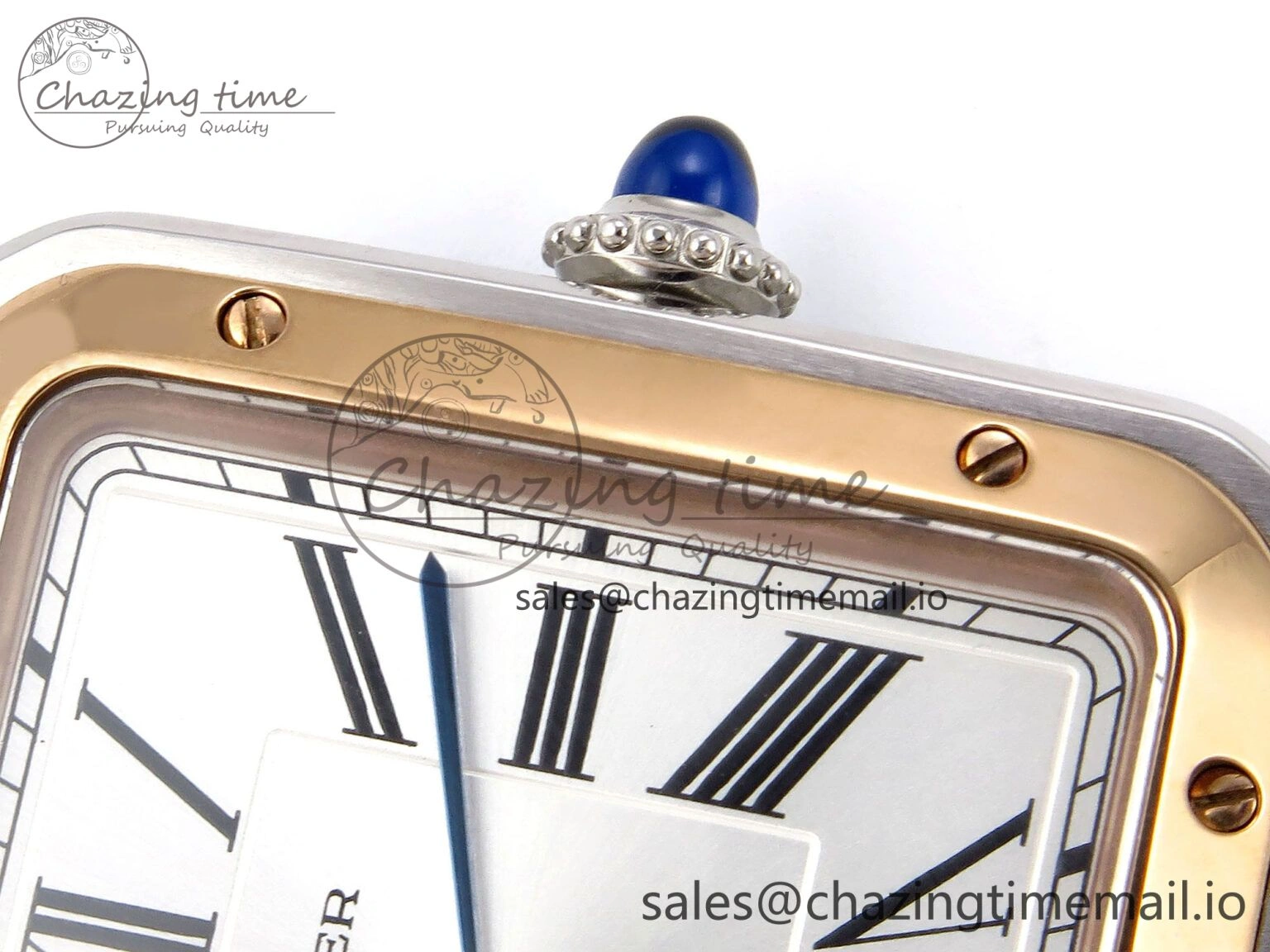Santos Dumont 31.4mm SS RG AF 1:1 Best Edition Silver Dial on Red Fabric Strap A Comfortable 5896