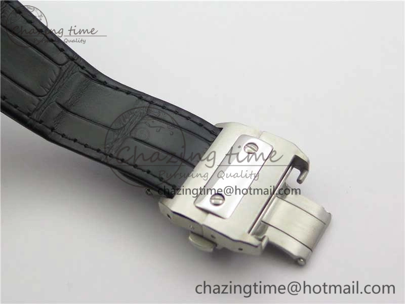 Popular Santos WM505914 45mm SS WWF Maker 3 Dial with Closed Caseback On Black Leather Strap A 6127