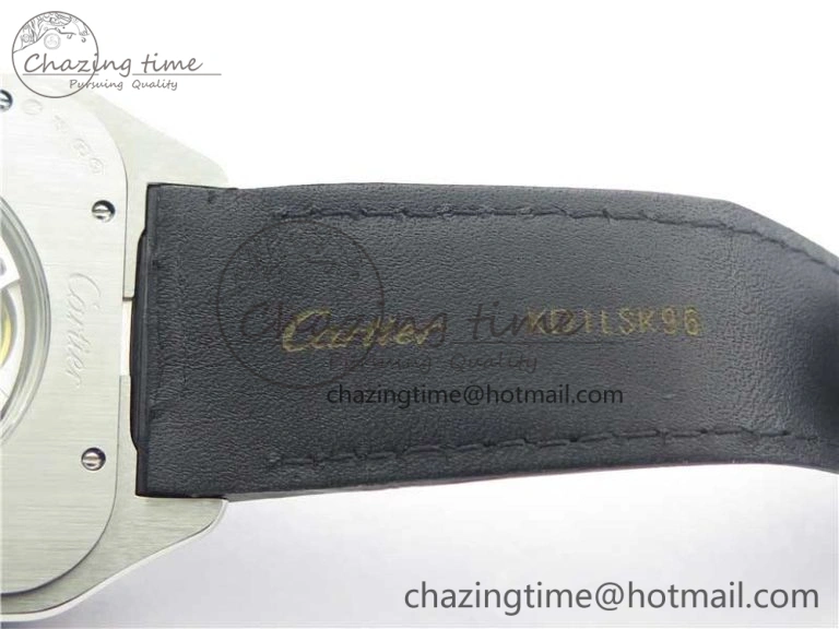 Santos WM505914 45mm SS WWF Maker 3 Dial with Display Caseback On Black Leather Strap A ZeroBulk 6126