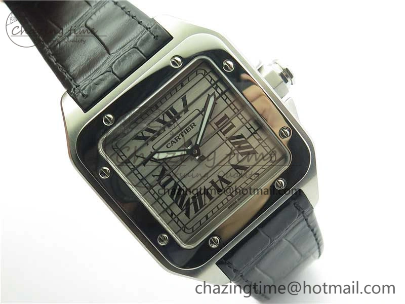 Santos WM505914 45mm SS WWF Maker 3 Dial with Display Caseback On Black Leather Strap A ZeroBulk 6126