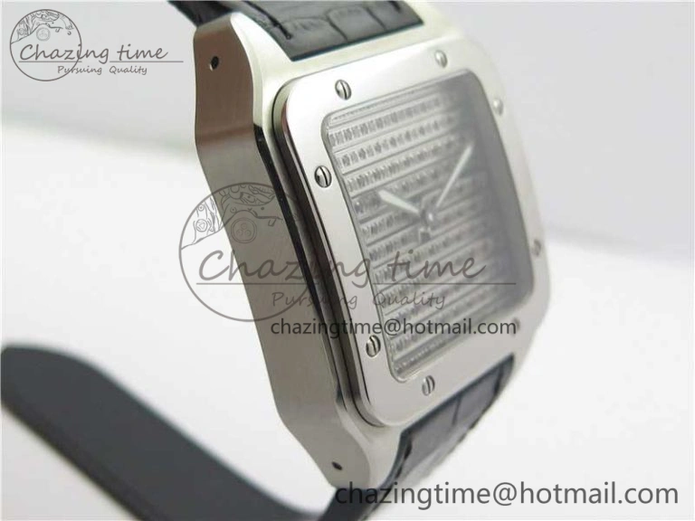 Santos WM505914 45mm SS WWF Maker 3 Dial with Display Caseback On Black Leather Strap A ZeroBulk 6126