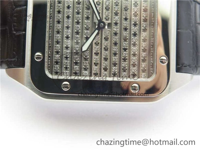 Santos WM505914 45mm SS WWF Maker 3 Dial with Display Caseback On Black Leather Strap A ZeroBulk 6126