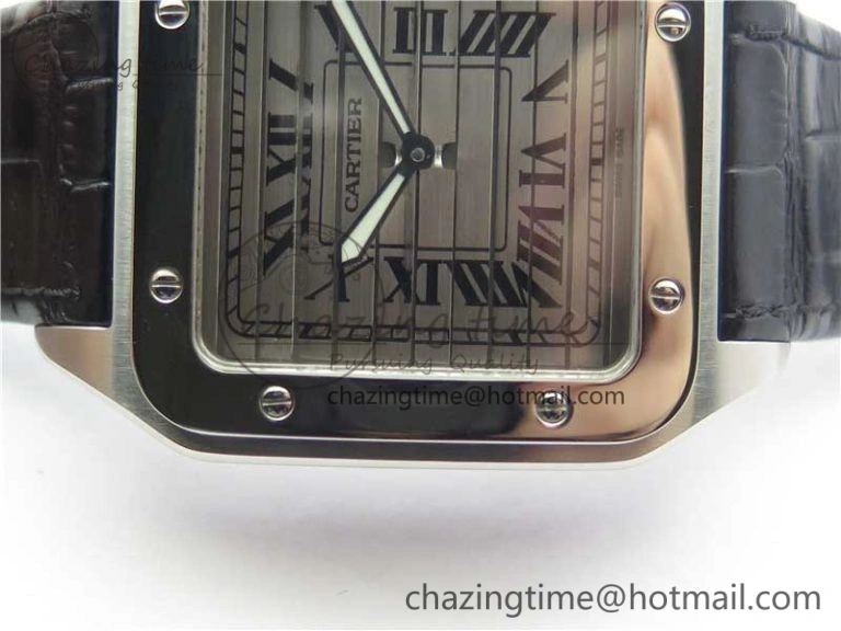 Santos WM505914 45mm SS WWF Maker 3 Dial with Display Caseback On Black Leather Strap A ZeroBulk 6126