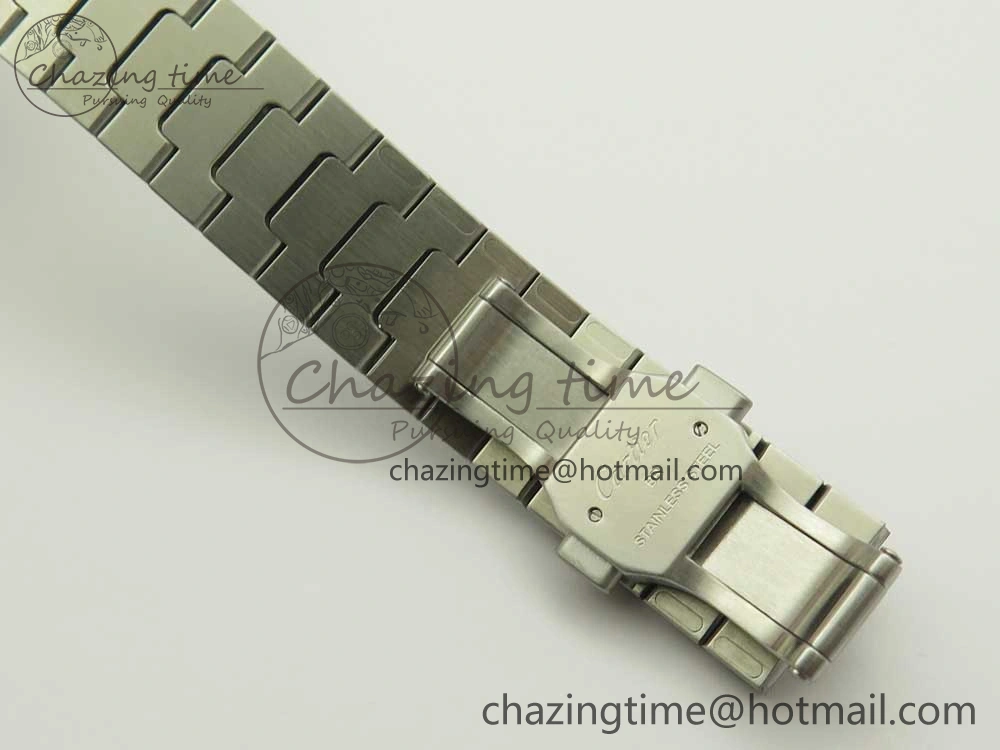 Packable Santos de Cartier 35mm 2018 GF 1:1 Best Edition White Dial on SS SmartLinks Bracelet MIYOTA 9015 (Free Leather) 6163