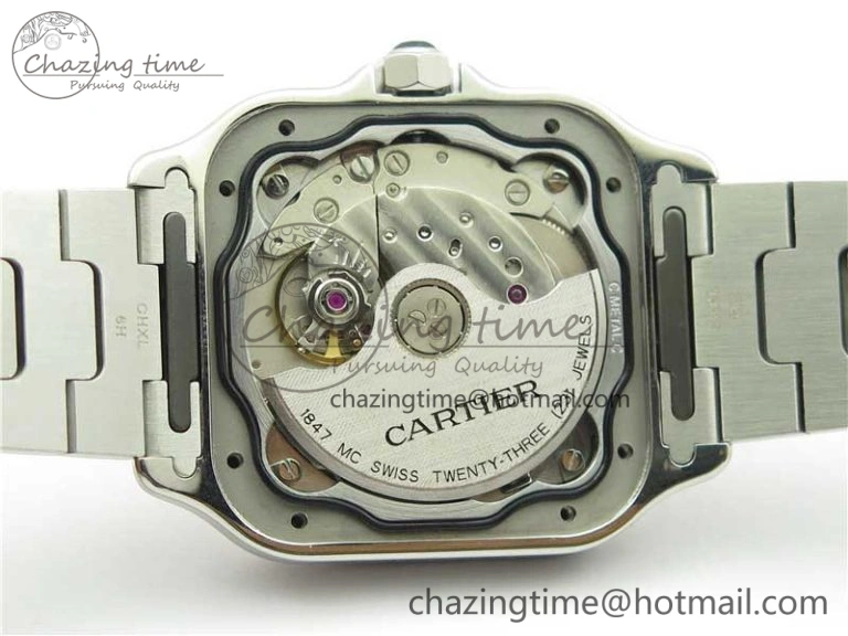 Santos de Cartier 35mm 2018 SS RG RXW 1:1 Best Edition White Dial on SS RG SmartLinks Bracelet MIYOTA Vibrant 6100