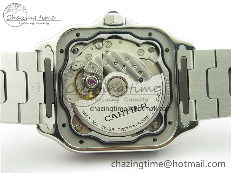 Santos de Cartier 35mm 2018 SS YG RXW 1:1 Best Edition White Dial on SS YG SmartLinks Bracelet MIYOTA ZeroBulk 6101