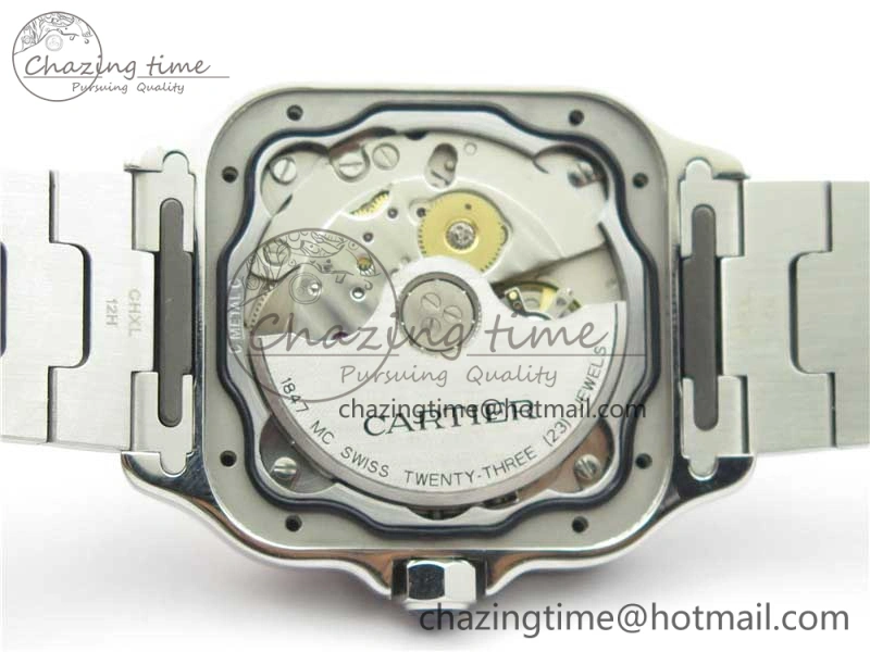 Santos de Cartier 35mm 2018 SS YG RXW 1:1 Best Edition White Dial on SS YG SmartLinks Bracelet MIYOTA ZeroBulk 6101