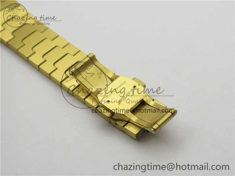 Stretchable Santos de Cartier 35mm 2018 YG RXW 1:1 Best Edition White Dial on SmartLinks YG Bracelet MIYOTA 10488